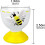 Ceramic Egg Cup with 3D Bee Design, Durable Farmhouse Breakfast Holder, Yellow Table Accent 5
