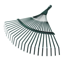 Steel Leaf Rake 42cm Carbon 22 Teeth Rust Resistant for Garden Lawn Patio Yard