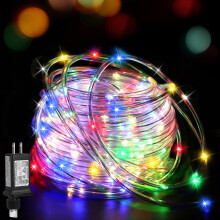 100FT Waterproof Multicolor LED Rope Lights with 8 Modes, Outdoor and Indoor Connectable Lighting