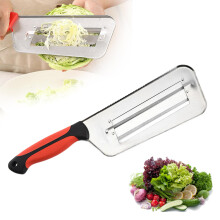 Vegetable Cutter Stainless Steel DoubleLayer Cabbage Shredder for Fast Uniform Slicing Black Red