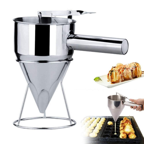 Stainless Steel Pancake Batter Dispenser with Stand, PistonStyle for Precise Flow Control 2