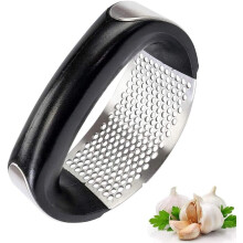 Garlic Press Stainless Steel Crusher, Heavy Duty RustResistant Mincer with Ergonomic Grip