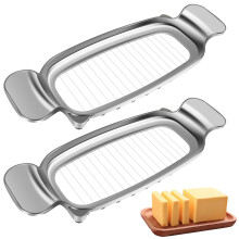 Butter Slicer Set, Stainless Steel Butter Cutter with Handle for Uniform Slices and Cheese