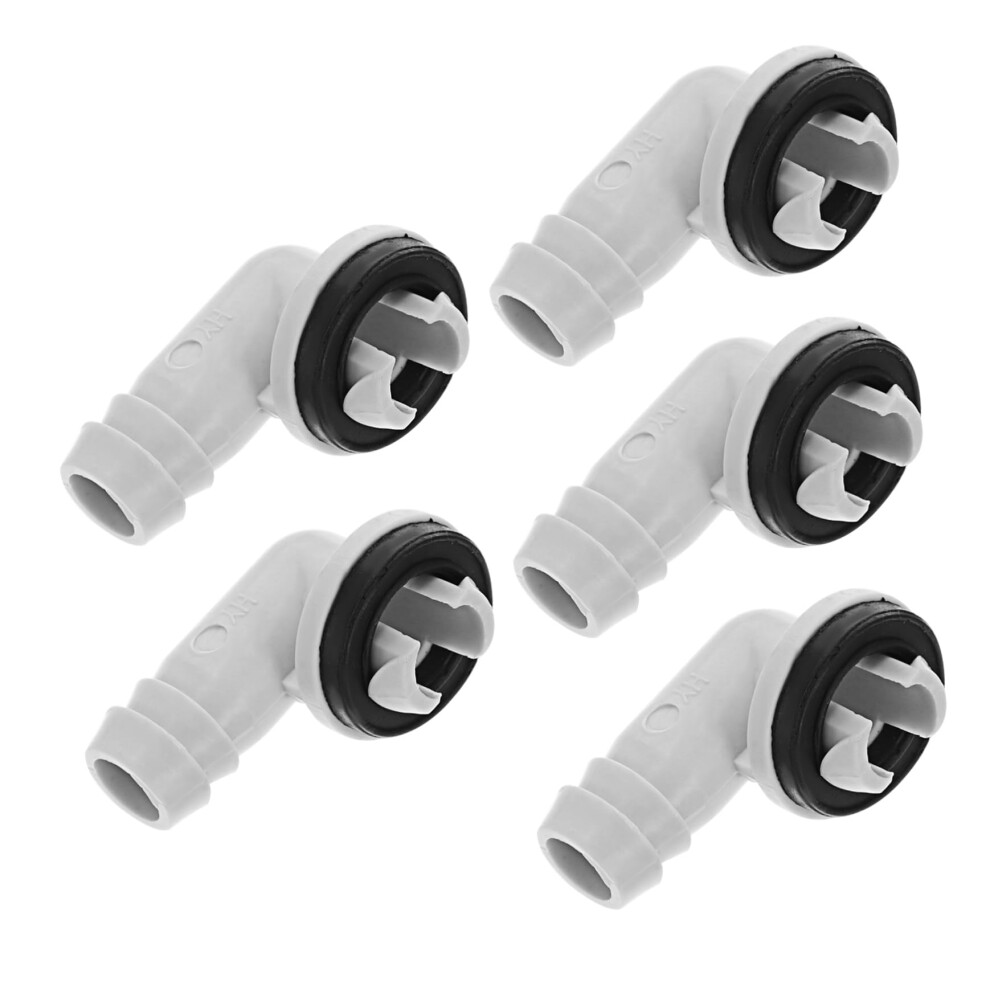 5Pcs Air Conditioner Drain Hose Connector 15Mm Elbow Adapter Leakproof Universal Fit White 9070919748141
