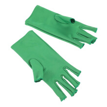 UV Protection Manicure Gloves Fingerless Spandex for Nail Art Gel LED Lamp Washable Green
