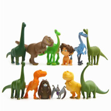 (12pcs)Juego de 12 piezas de mini figuras de dinosaurios lindas miniaturas de dibujos animados juguete de regalo de PVC
