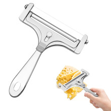 Cheese Slicer Adjustable Cheese Cutter with Stainless Steel Wire and Thickness Control for Soft and SemiHard Cheeses