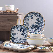 24 Piece Ceramic Dinnerware Set for 6, Stoneware Plates and Bowls, Microwave and Dishwasher Safe