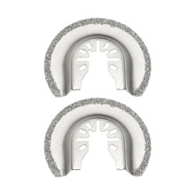 Oscillating Tool Grout Removal Blade 2Pcs 64mm Diamond Grit Half Circle for Bosch Dewalt Multi Tool