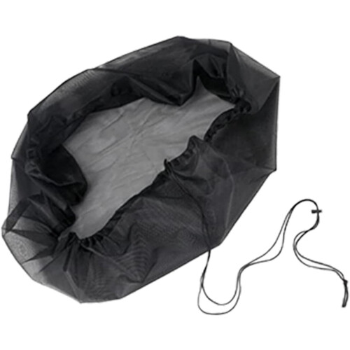 Mesh Rain Barrel Cover with Drawstring for Debris Protection, 80cm Polyester Screen 2