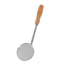 Stainless Steel Frying Spoon with Ergonomic Wooden Handle, HeatResistant Cooking Skimmer