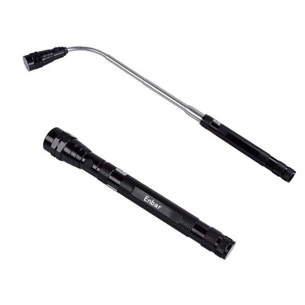 Magnetic Pickup Tool With Telescopic Led Flashlight And 360 Adjustable Head For Automotive Use 9113335560956