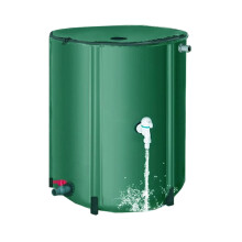 Collapsible Rain Barrel with Spigot, Large Capacity Outdoor Water Storage with Lid, 70x98cm