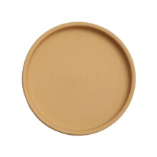 Yellow Ceramic Plant Pot Saucer Small Round Tray Protects Floors for Indoor Outdoor Use