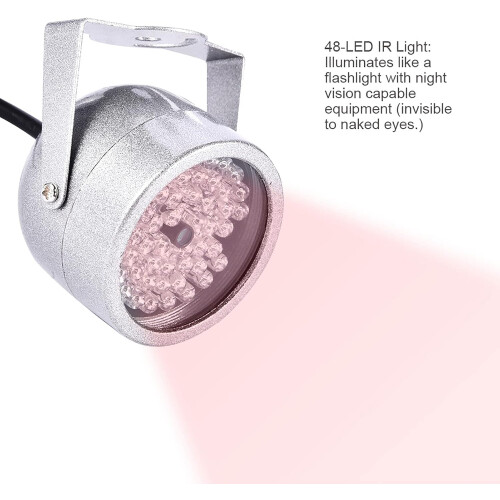 IR Illuminator 48 LED Infrared Night Vision Light for CCTV Camera, Weatherproof, Smart Sensor 1
