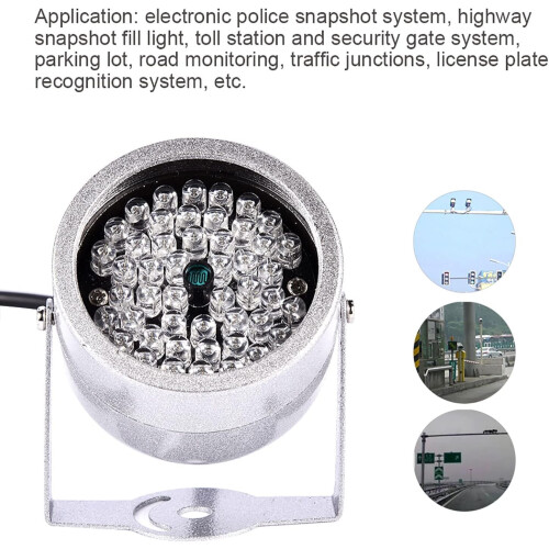 IR Illuminator 48 LED Infrared Night Vision Light for CCTV Camera, Weatherproof, Smart Sensor 2