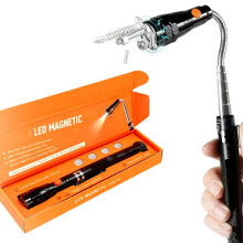 Magnetic Pickup Tool with LED Light, Telescoping 22Inch Reach, Flexible Shaft for Car and DIY