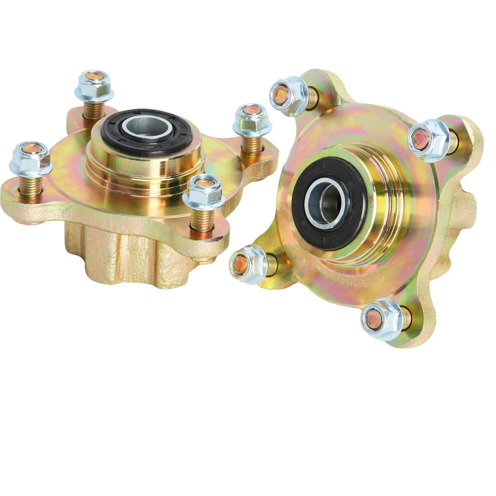 Pair Of 4 Lug 17Mm Bearing Front Wheel Hubs For Go Kart Atv Quad Buggy 110Cc250cc 9053599023401