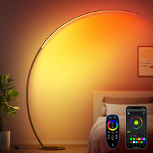 LED Floor Lamp with 16 Million RGB Colors, Ultra Bright 1800LM, Music Sync, Remote and App Control for Living Room Bedroom