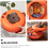 Festive Persimmon Candy Serving Tray with Lid, MultiCompartment Snack Storage Container Set 2pcs 4