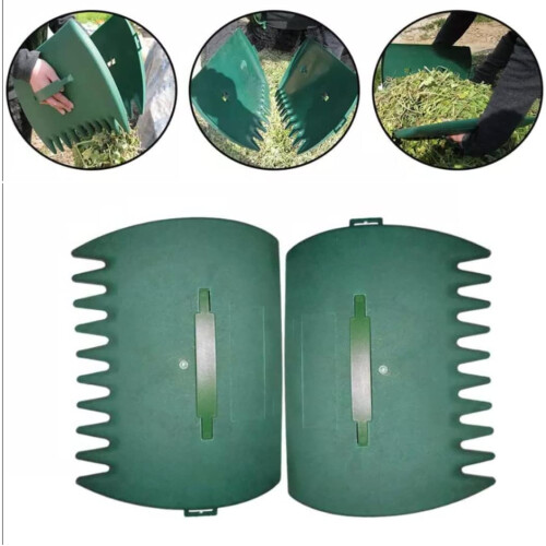 Leaf Grabbers for Yard Work, 2 Pcs Garden Leaf Rake Handheld with Large Capacity Scooping and Hand Protection 2