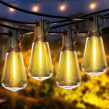 Solar String Lights Outdoor 30LED 12m Warm White 3000K Waterproof IP54 with Remote and 8 Modes