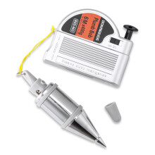 Magnetic Retractable Plumb Bob Tool 14oz with Quick Line Stabilization and Strong Magnetic Attachment