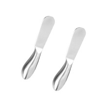 2PCS Butter Spreader Knife Set Rustproof Stainless Steel for Cheese Jam Pastry Bread