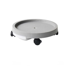 Large Resin Plant Pot Tray with Wheels for Indoor Outdoor Planters and Water Collection