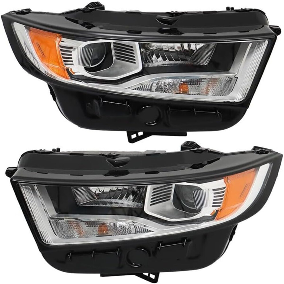 Headlights For 20152018 Ford Edge Chrome Halogen Oem Replacement Pair For Bright Visibility 9113335563018