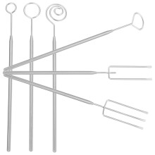 Chocolate Dipping Fork Set Stainless Steel Fondue Tools for Candy Making and Dessert Decorating