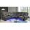 Oxford Electric Corner Recliner Sofa  Black/ Grey 3