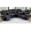 Oxford Electric Corner Recliner Sofa  Black/ Grey 5