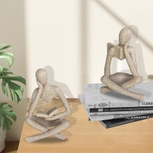 Reading Trophy Gold Resin Statue Motivational Award for Bookworms and Book Lover Gift