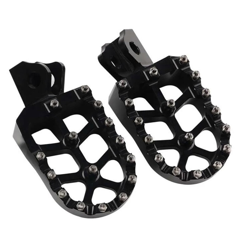 Motorcycle Foot Pegs, Aluminum Alloy Antiskid Pedals, For Kawasaki Kx Klx Black 9455672690782