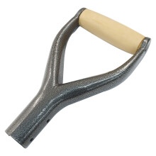 Shovel D Grip Handle 31mm Inner Diameter Ergonomic Wooden Grip Heavy Duty Metal Replacement