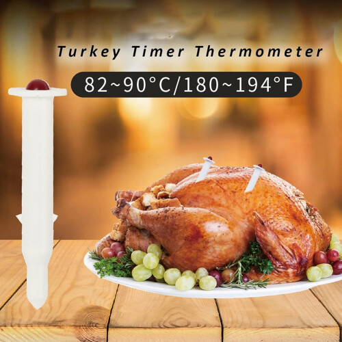 4Pack Turkey Pop Up Timer Disposable Meat Thermometers for Roasting BBQ with Accurate Temperature 2