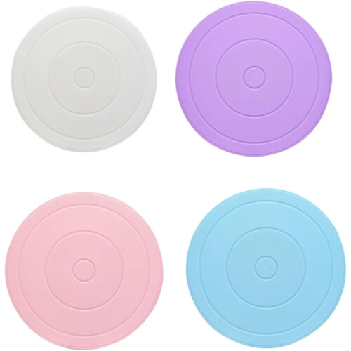 Cake Turntable with 360 Smooth Rotation for Decorating and Displaying, Purple 2pcs Set 2