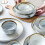 Ceramic Dinnerware Set for 8 Person with Grey Marble Design, Durable HeatResistant Serving Plates 3
