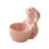 Ceramic Egg Cup for Soft Boiled Eggs with Easter Bunny Design, Pink Porcelain Stand for Breakfast 1