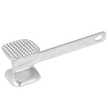 DualSided Aluminum Meat Tenderizer Mallet with Ergonomic Wooden Handle for Steak and Chicken