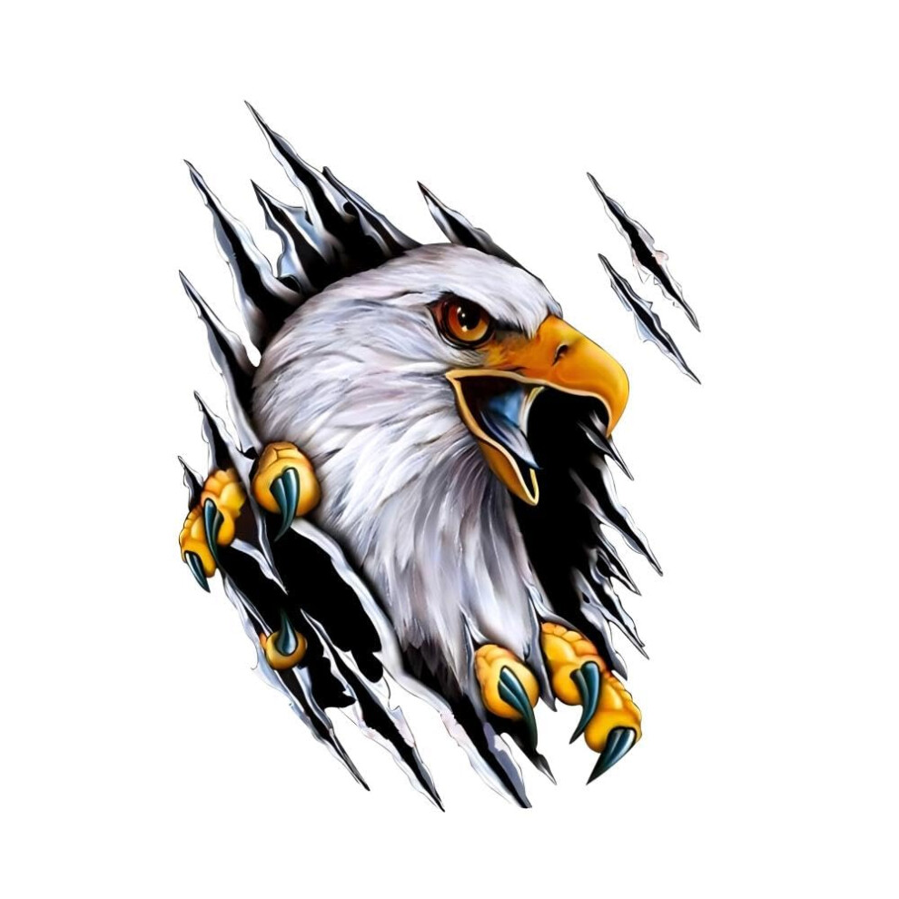 2 Pack 3D American Bald Eagle Car Decal, Waterproof Patriotic Eagle Truck Sticker For Outdoor Use 9070919753237