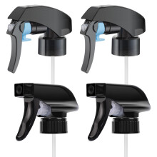Spray Bottle Nozzle Replacement Trigger Sprayer, Dual Spray Modes for 28/400 Neck Plastic and Glass Bottles, Black