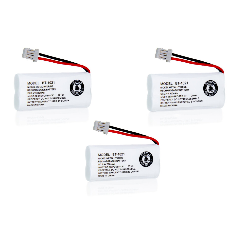 Cordless Phone Battery Bt1021 2.4V 300Mah Nimh Rechargeable Pack For Uniden Handsets 3Pack 9455672692007