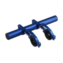 Aluminum Bike Handlebar Extender 100mm Red, AntiSlip Grip for Lights, Phone Mount, Extra Space