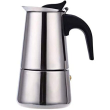 300ml Stovetop Espresso Maker Stainless Steel Coffee Percolator for Camping and Home Brewing