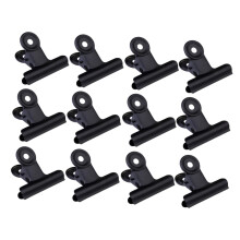 30pcs Black Metal Binder Clips Strong Spring Secure Document Hold for Office Home Photos Tags