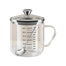Glass Measuring Cup 350ml Borosilicate with Wide Mouth and Ergonomic Handle for Baking and Cooking