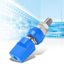 J.50019 100 A 4 mm latón M8 bloque de bornes azul