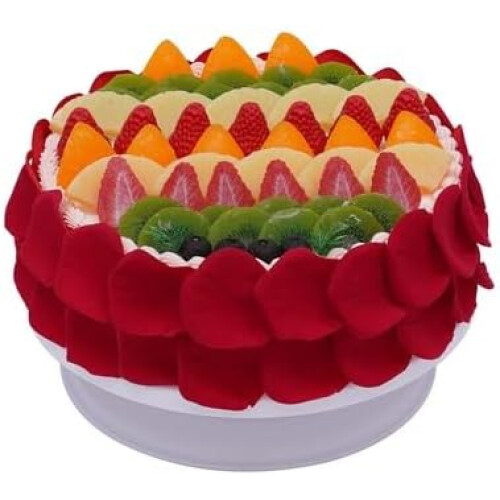 Large Cake Turntable with Smooth 360 Rotation, 10.8' Surface, Durable White Decorating Stand 2